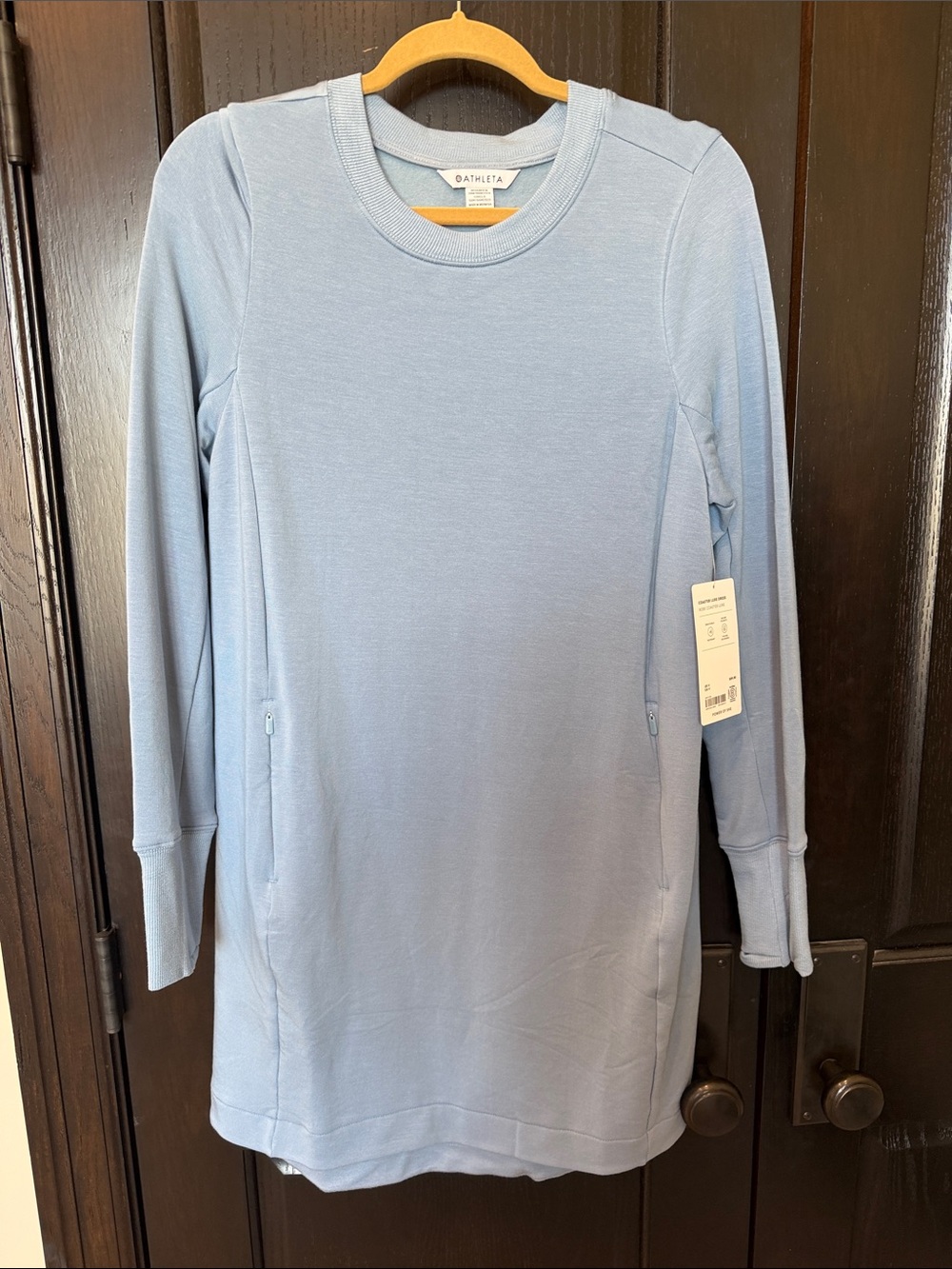 Athleta Powder Blue Long Sleeve Dress
